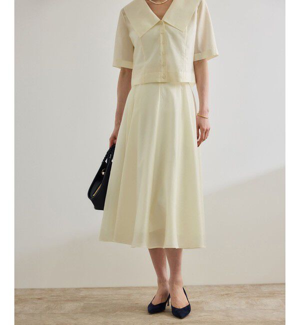 ROPE「シャイニーシアースカート/洗える【セットアップ対応】」|スカート|