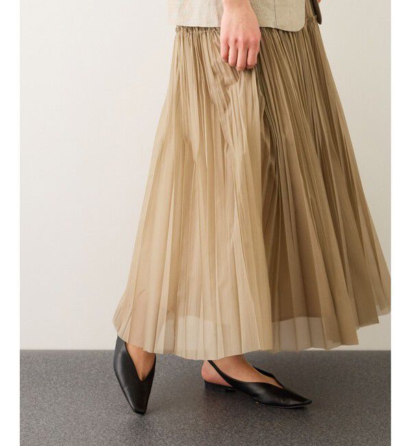 ROPE「フリーカットティアードプリーツスカート/イージーケア」|スカート|