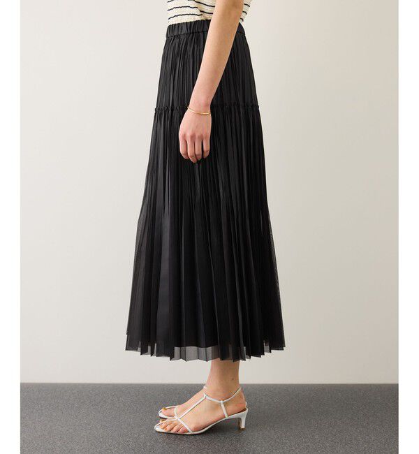 ROPE「フリーカットティアードプリーツスカート/イージーケア」|スカート|
