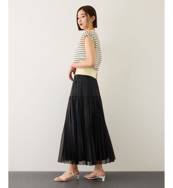 ROPE「フリーカットティアードプリーツスカート/イージーケア」|スカート|