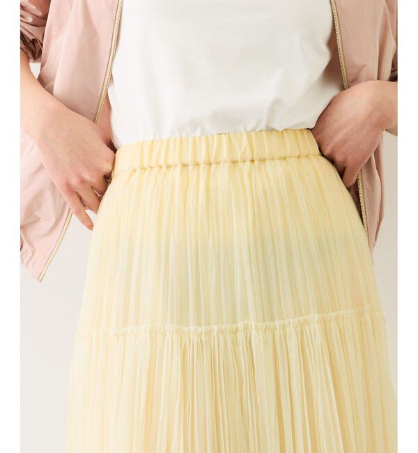 ROPE「フリーカットティアードプリーツスカート/イージーケア」|スカート|