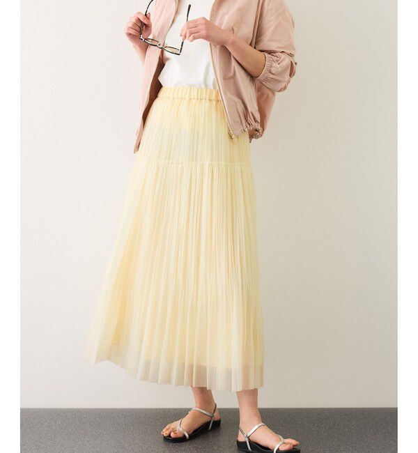 ROPE「フリーカットティアードプリーツスカート/イージーケア」|スカート|