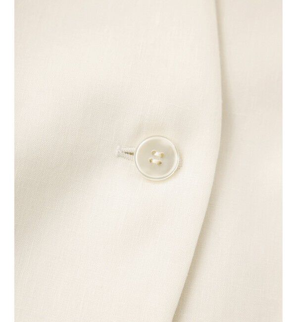 ROPE「リネンハーフスリーブノーカラージャケット」|ノーカラージャケット|