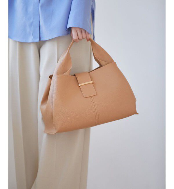 VIS「【復刻/WEB限定】【軽量】フロント金具エアリーソフトバッグ」|ハンドバッグ|ベージュ