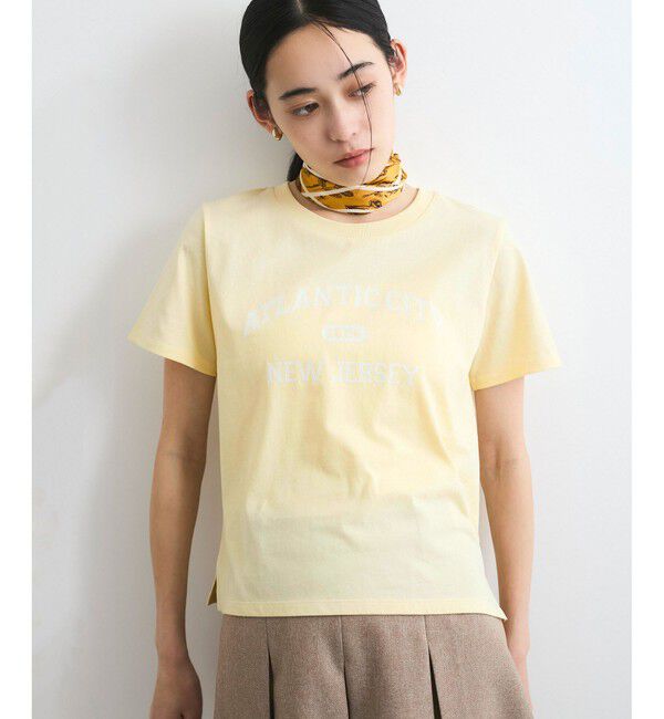 VIS「コンパクトフロッキープリントロゴTシャツ」|Tシャツ・カットソー|