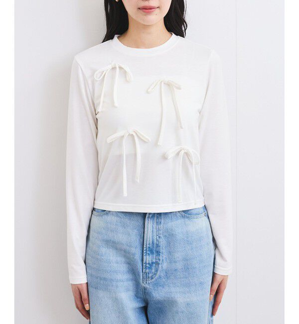 VIS「リボンデザインTシャツ」|Tシャツ・カットソー|