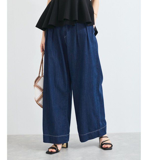 VIS「タックデザインリラックスデニムパンツ」|デニム|