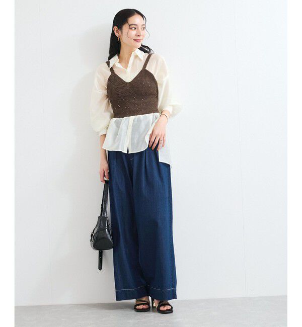 VIS「タックデザインリラックスデニムパンツ」|デニム|