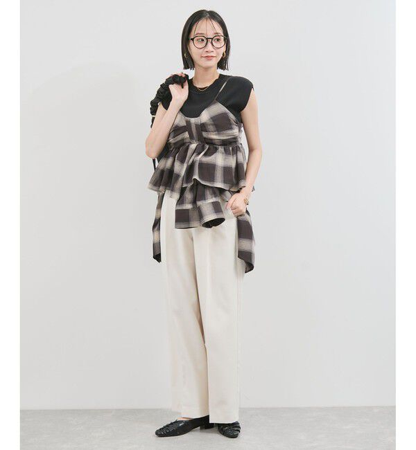 VIS「オンブレチェックリボンビスチェ」|キャミソール|