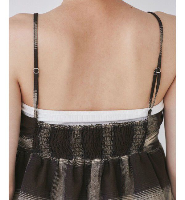 VIS「オンブレチェックリボンビスチェ」|キャミソール|