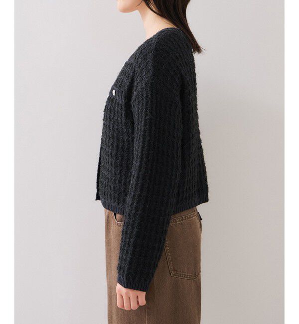 VIS「ファンシーツイードメタルボタンカーディガン」|カーディガン|