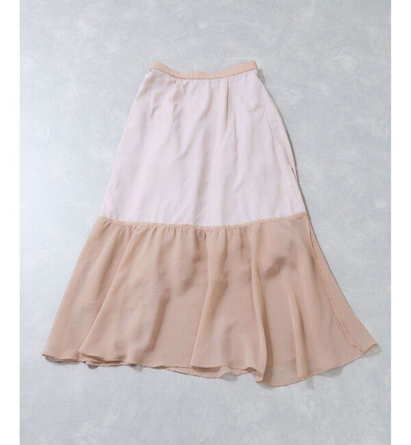 VIS「花柄アソート楊柳ティアードスカート」|スカート|