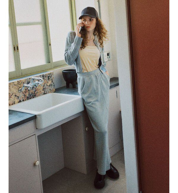 VIS「【POLO BCS】VIS別注ミニケーブルノーカラーニットカーディガン」|カーディガン|