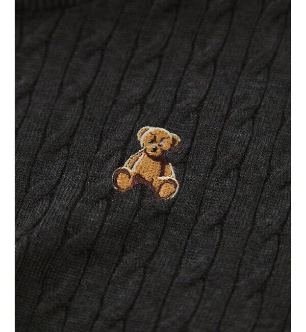 VIS「【POLO BCS】VIS別注ミニケーブルノーカラーニットカーディガン」|カーディガン|