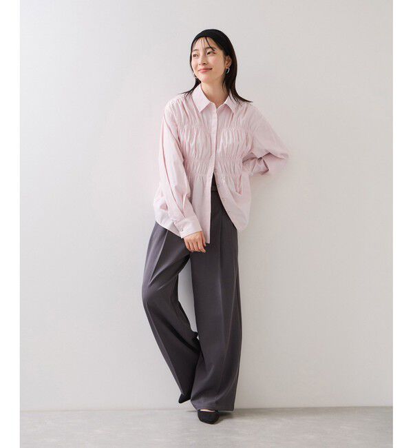 VIS「シャーリングデザインシャツ」|シャツ・ブラウス|