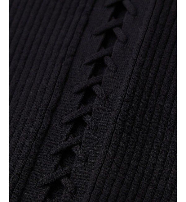 VIS「レースアップリブニット」|ニット・セーター|