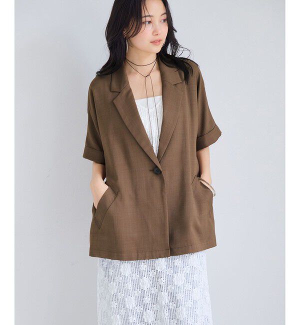 VIS「Light Airyシングルドルマンジャケット/UVケア・接触冷感・吸水速乾」|テーラードジャケット|