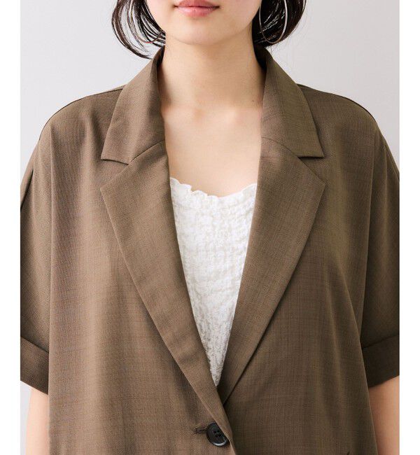 VIS「Light Airyシングルドルマンジャケット/UVケア・接触冷感・吸水速乾」|テーラードジャケット|