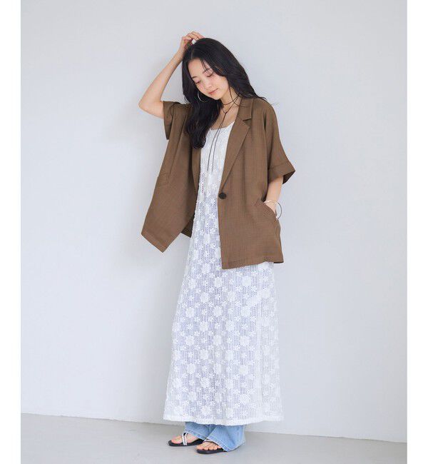 VIS「Light Airyシングルドルマンジャケット/UVケア・接触冷感・吸水速乾」|テーラードジャケット|