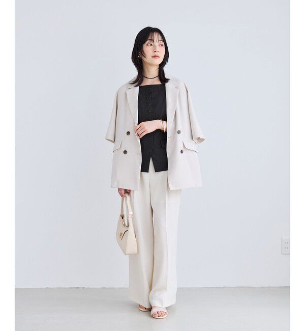 VIS「サマーツィードボタンアップキャミトップス/セットアップ対応」|キャミソール|