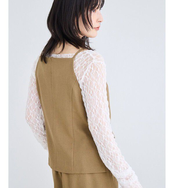 VIS「サマーツィードボタンアップキャミトップス/セットアップ対応」|キャミソール|