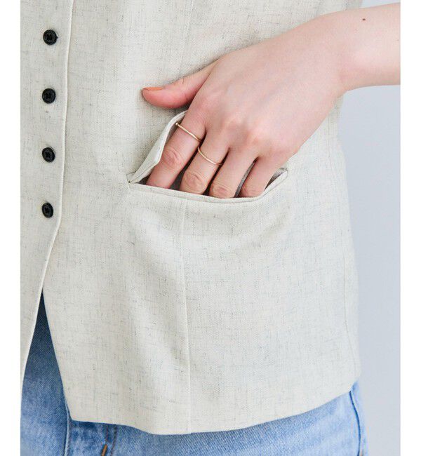 VIS「サマーツィードボタンアップキャミトップス/セットアップ対応」|キャミソール|