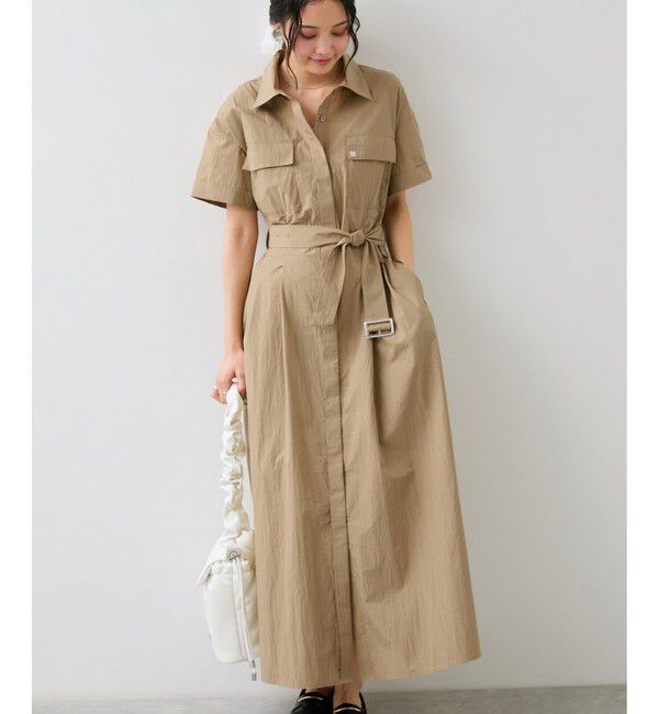 VIS「ベルトディテールシャツワンピース」|ワンピース|