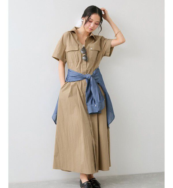VIS「ベルトディテールシャツワンピース」|ワンピース|