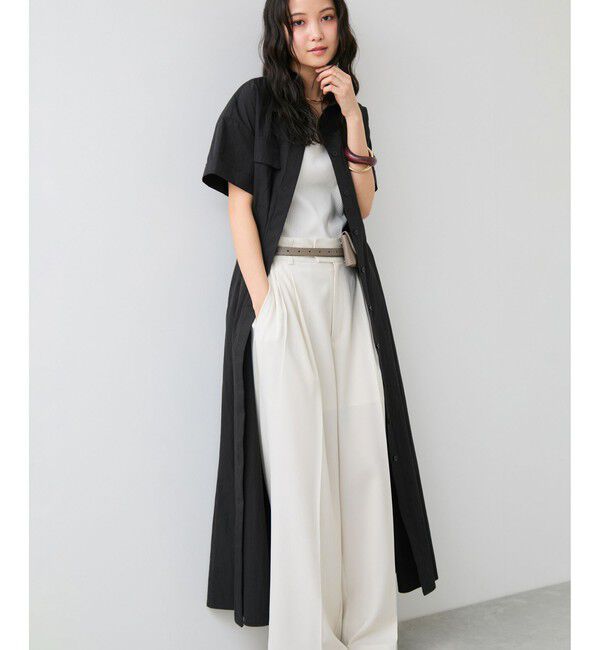 VIS「ベルトディテールシャツワンピース」|ワンピース|