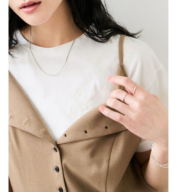 VIS「ボクシークロップド刺繍Tシャツ」|Tシャツ・カットソー|