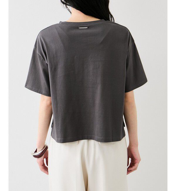 VIS「ボクシークロップド刺繍Tシャツ」|Tシャツ・カットソー|