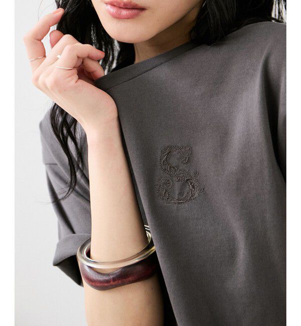 VIS「ボクシークロップド刺繍Tシャツ」|Tシャツ・カットソー|