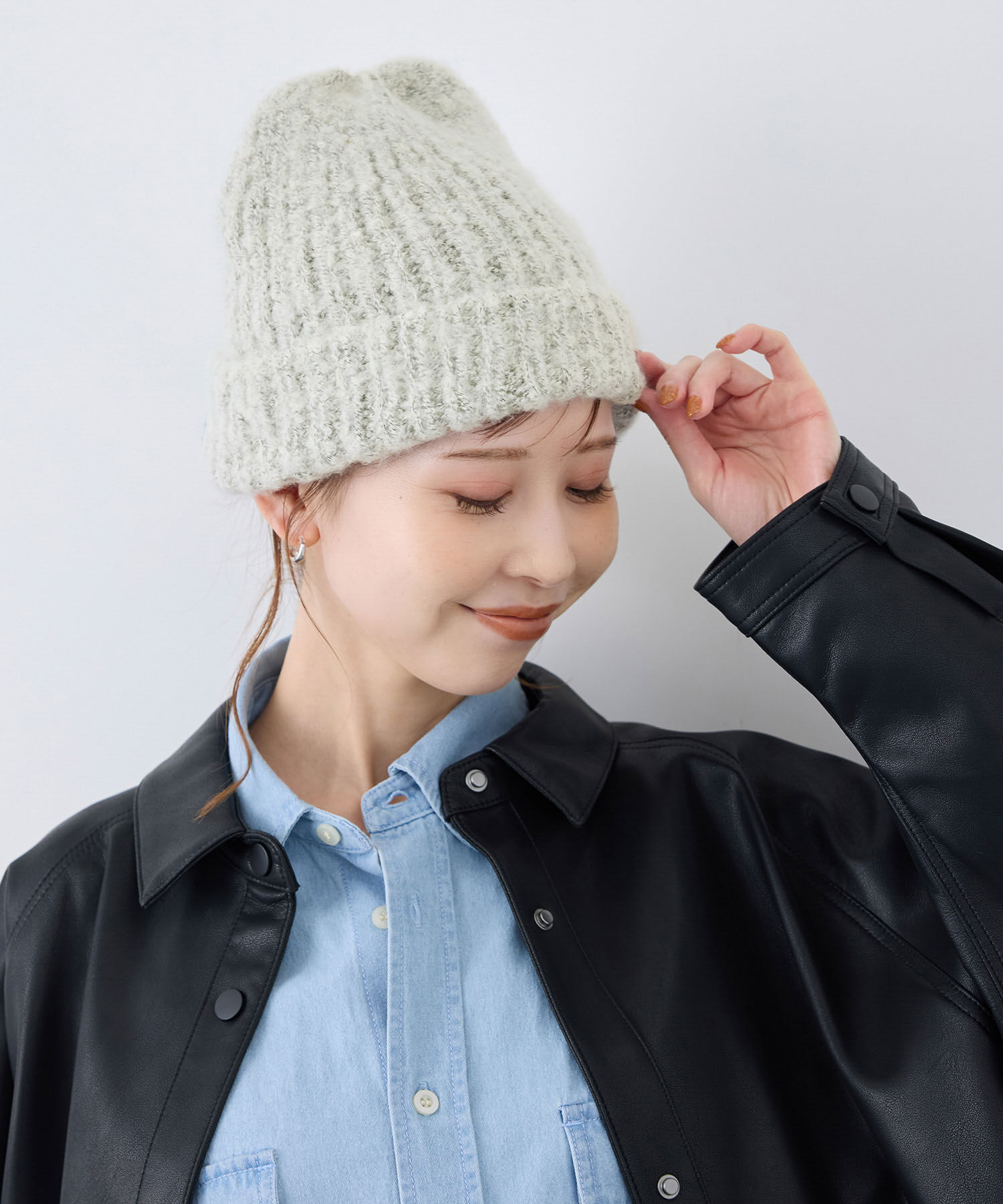 ROPE PICNIC PASSAGE「フラッフィーニットワッチ/リンクコーデ」|ニット帽|キナリ(16)