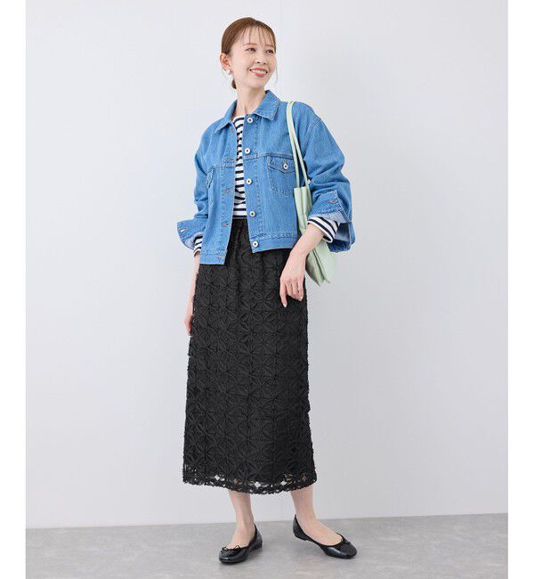 Rope&rsquo;Picnic「フラワーチュールレースアイラインスカート」|スカート|
