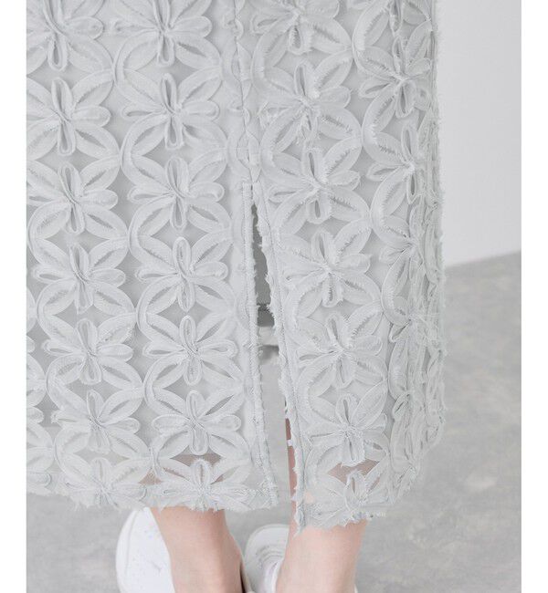 Rope&rsquo;Picnic「フラワーチュールレースアイラインスカート」|スカート|