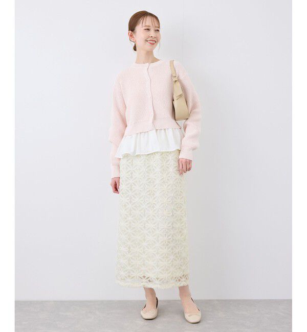 Rope&rsquo;Picnic「フラワーチュールレースアイラインスカート」|スカート|