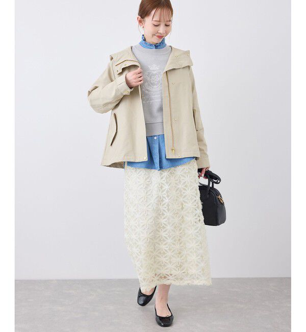 Rope&rsquo;Picnic「フラワーチュールレースアイラインスカート」|スカート|