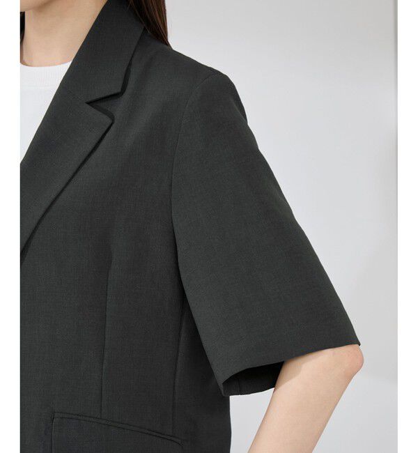 Rope&rsquo;Picnic「【接触冷感・吸水速乾・防シワ】エフォートレスリラックスハーフスリーブジャケット」|テーラードジャケット|