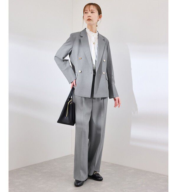 Rope&rsquo;Picnic「カナパ ベルト付きワイドパンツ/セットアップ対応・UV・抗菌防臭・接触冷感」|チノ|