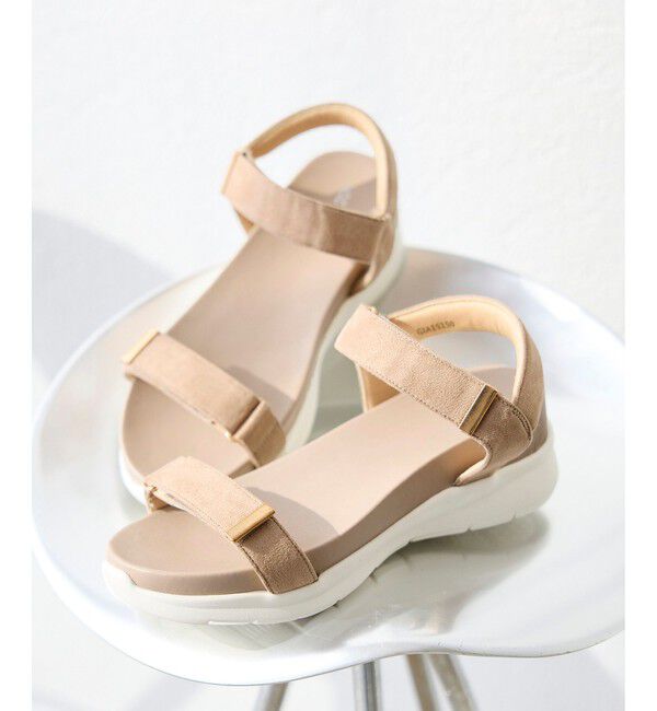 ROPE PICNIC PASSAGE「ワニカンベルクロスニーカーサンダル/軽量」|サンダル|ベージュ(27)