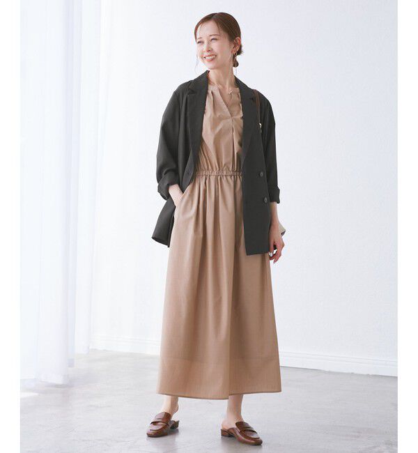 Rope&rsquo;Picnic「【接触冷感・UVカット・速乾】【リネンライク・シリーズ】シアーテーラードジャケット/セットアップ対応」|テーラードジャケット|