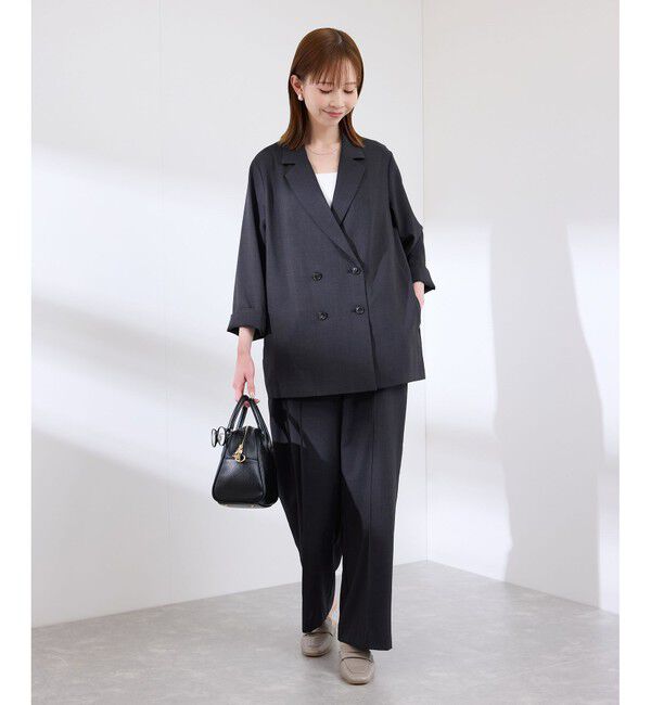 Rope&rsquo;Picnic「【接触冷感・UVカット・速乾】【リネンライク・シリーズ】シアーテーラードジャケット/セットアップ対応」|テーラードジャケット|