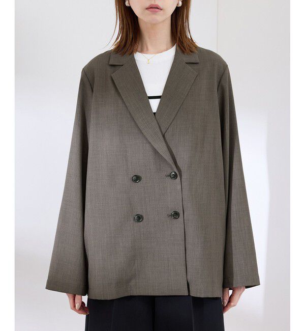 Rope&rsquo;Picnic「【接触冷感・UVカット・速乾】【リネンライク・シリーズ】シアーテーラードジャケット/セットアップ対応」|テーラードジャケット|