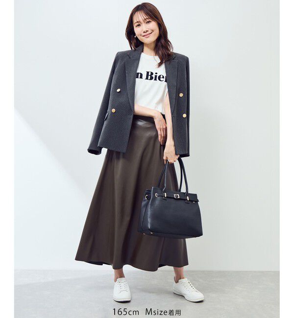 Rope&rsquo;Picnic「シンセティックレザーフレアロングスカート」|スカート|