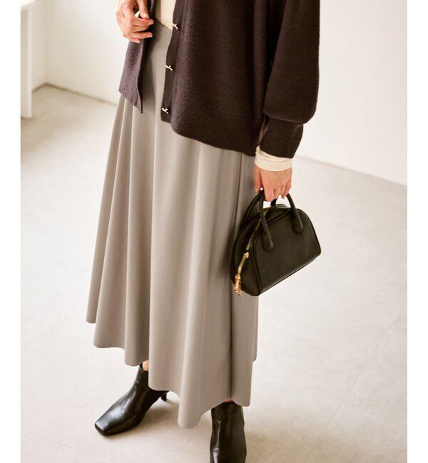 Rope&rsquo;Picnic「シンセティックレザーフレアロングスカート」|スカート|