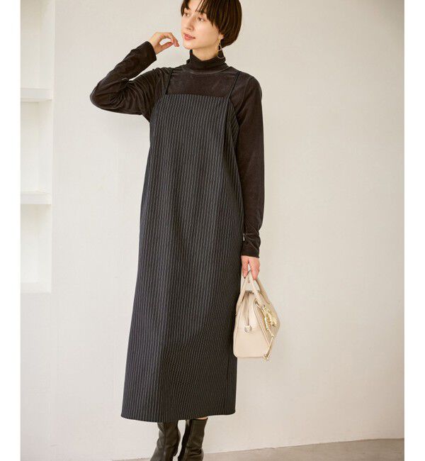 Rope&rsquo;Picnic「ストライプアイラインキャミワンピース/セットアップ対応」|ワンピース|ネイビー(40)