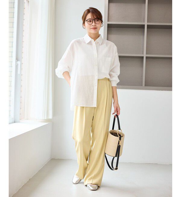 Rope&rsquo;Picnic「【WEB限定サイズ】美フレアカラーパンツ」|スラックス|