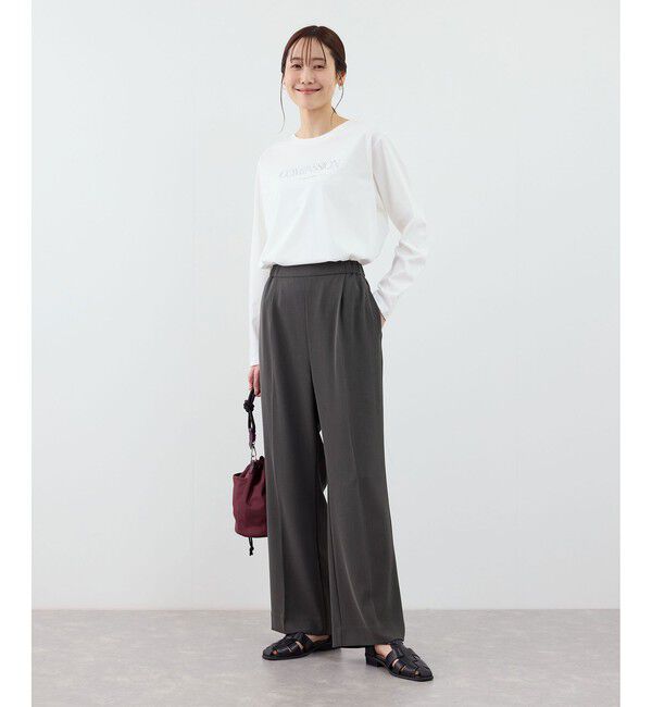 Rope&rsquo;Picnic「【WEB限定サイズ】美フレアカラーパンツ」|スラックス|