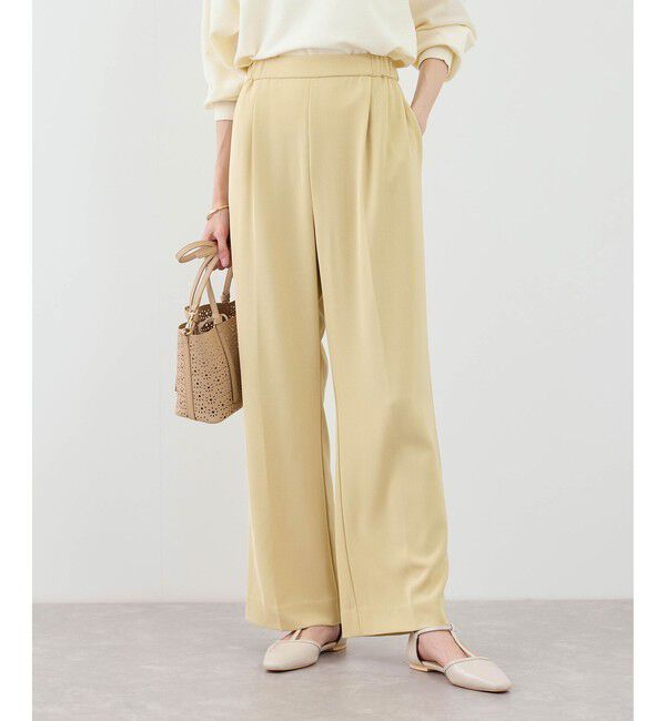 Rope&rsquo;Picnic「【WEB限定サイズ】美フレアカラーパンツ」|スラックス|