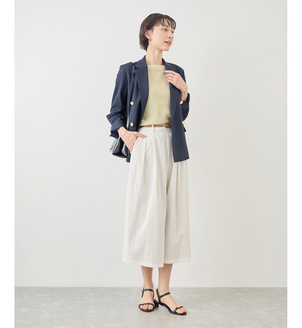 Rope&rsquo;Picnic「ホワイトレーヨンナイロンガウチョパンツ」|スラックス|